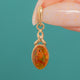 Dainty 9ct Gold Amber Charm