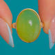 Impressive 14ct Gold Chalcedony Cabochon Ring
