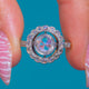 SUPERB Antique Belle Epoche 18ct Gold & Platinum Rose-Cut Diamond Cluster Ring, 0.50ct Rose-Cut Centre