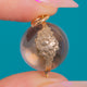 Antique Floral Pools of Light Charm, Silver & 9ct Gold