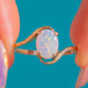 9ct Gold Opal Twist Ring