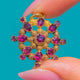 Fine 15ct Gold Georgian Regency Era Flat-Cut Garnet Flower Pendant