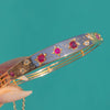 Edwardian 9ct Gold Ruby & Rose-Cut Diamond Star-Set Bangle