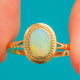 Striking 9ct Gold Opal Solitaire Dress Ring