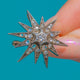 Antique 9ct Gold & Silver Rose-Cut Diamond Star Pendant / Brooch
