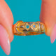 Victorian Diamond buckle ring, front view