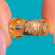 Antique Gold buckle ring, front showing two Diamond stars