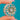 Victorian Silver Paste Crescent & Flower Pendant, front view of the Paste crescent and flower on blue