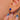 Lapis Lazuli stud worn, close-up of Gold bezel