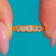 Victorian 18ct Gold Five Stone Old Mine Cut Diamond Ring - 0.30ct — front on blue