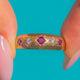 9ct Gold Ruby and Diamond five-stone ring, front view