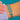 Blue Zircon bracelet, close worn view of the central gemstones