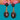 Victorian Whitby Jet Pink Rose Enamel Drop Earrings, pair front with rose decoration