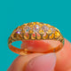 Antique 18ct Gold Old Mine Cut Diamond 5-Stone Ring - 0.15cts, angled Diamond face