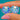 Blue Enamel scallop shell earrings, pair showing beaded Silver ribs and scalloped edges