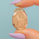 Antique 9ct Gold Engraved Oval Locket