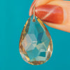 Antique 9ct Gold Citrine Pear Drop Pendant, 25.29ct