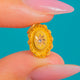 15ct Gold Diamond charm, front detail of the star setting, rope border and scalloped edge