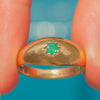 9ct Gold Emerald Star Set Gypsy Ring