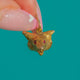 Charming 10ct Gold Fox Charm, Red Paste Cabochon Eyes