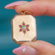 Edwardian 9ct Gold Garnet & Opal Flower Locket