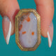18th Century French Georgian 18ct Gold Agate Ring, c.1760-1780