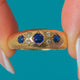9ct Gold Sapphire Diamond Stacking Ring
