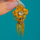Victorian 18ct Gold Blue Enamel Rock Crystal Tassel Pendant