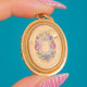 Antique Rolled Gold Enamelled Floral Locket
