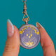 Antique Swiss Mauve Enamel Pocket Watch & Chain