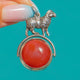RARE Victorian Sterling Silver Ram Banded Agate & Carnelian Spinner Fob