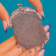 Antique French Silver Coin Purse Pendant, Mistletoe Details