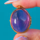 Victorian Metal Domed Double-Sided Purple Glass Locket