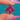 Antique Hot Pink Paste Flower Charm, Silver & 9ct Gold