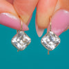 Early Victorian Paste Earrings, 9ct Gold French Hooks