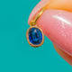 Antique 15ct Gold Sapphire Oval Charm, 0.40ct