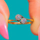 Art Deco 18ct Gold & Platinum Toi-Et-Moi Diamond Ring