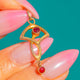 Art Nouveau 9ct Gold Red Paste Pendant