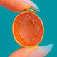 Baroque 18ct Gold Carnelian Carved Widow's Lozenge Intaglio Seal c.1750