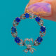 15ct Gold Natural Sapphire Diamond Garland Bow Roundel Pendant