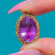 9ct Gold Georgian Pink Foiled Amethyst Charm, 8.50ct Amethyst