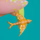 Antique 18ct Gold Pearl Swallow Bird Charm