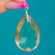 Art Deco Silver Citrine Pear Drop Briolette Pendant, 75.50ct Citrine