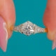 Art Deco 18ct Gold 1.00ct Old European-Cut Diamond Solitaire Engagement Ring