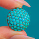 Victorian Silver Turquoise Bombe Pendant