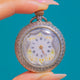 Antique Engraved Silver Ladies Pocket Watch, Shield Shaped Face
