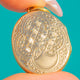 Mini 9ct Gold Cross Engraved Locket