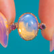 9ct Gold Ceylon Moonstone Ring with Amethyst Accents, 3.90ct Moonstone