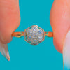Edwardian 18ct Gold & Platinum Diamond Daisy Cluster Ring