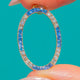 Antique 18ct Gold Calibre-Cut Sapphire Diamond Oval Pendant